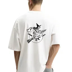 Fashnobic Graphic Printed Drop-Shoulder Sleeves Oversized Cotton T-shirt image 3