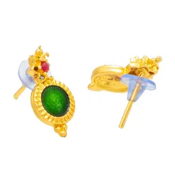 Shining Jewel - By Shivansh Gold-Plated Stone Studded & Beaded Bridal Jewellery Set image 4