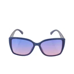 BAYBERRY Unisex Blue Lens & Black Square Sunglasses with image 2
