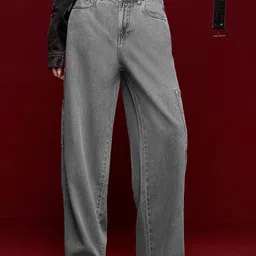 The Souled Store Greystone Women Baggy-Fit Denim Mid-Rise Stretchable Jeans-picture-35
