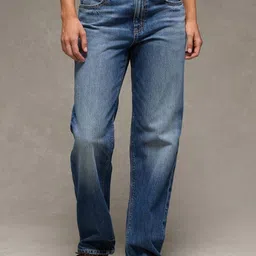 AMERICAN EAGLE OUTFITTERS Women Boyfriend Fit Mid-Rise Light Fade Cotton Jeans-image-82
