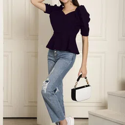 Tromko Women Pack Of 2 Puff Sleeve Top image 2