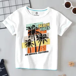 CODEZ Boys Pack Of 3 Graphic Printed Round Neck Cotton T-shirts image 2