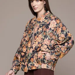 Label Ritu Kumar Floral Open Front Jacket image 5