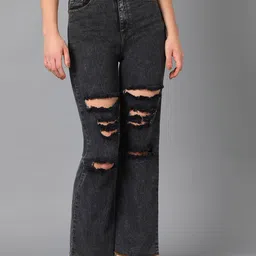 Kotty Women Straight Fit High-Rise Highly Distressed Stretchable Jeans-picture-23