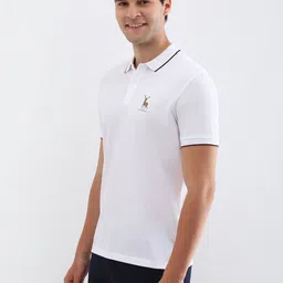 Allen Solly Men Solid Polo Collar Cotton T-shirt image 5