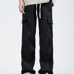 StyleCast Men Relaxed Fit Mid-Rise Easy Wash Cargos Trousers-picture-17