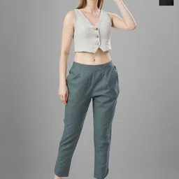 T19 Women Pack Of 2 Relaxed Mid-Rise Peg Trousers-picture-29