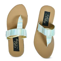 Bling footwears Girls Ethnic Open Toe Flats image 3