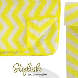 Kuber Industries Yellow 24 Pieces Printed Super Absorbent 250 GSM Microfibre Face Towels image 3