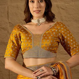 House of Pataudi Sequinned Embellished Border Saree image 4