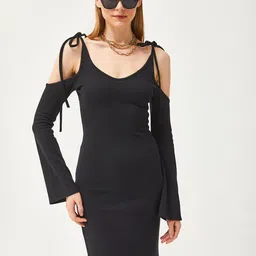 Olalook Women Cold-Shoulder Bodycon Dress-image-10