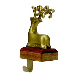 Hind Decor Yellow Reindeer Stocking Hooks & Holder-image-29