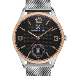 Daniel Klein Premium Men Black Dial & Silver-Toned Straps Analogue Watch DK.1.13267-4-image-82