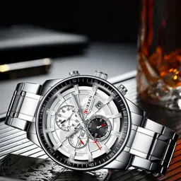 Curren Men Brass Dial & Stainless Steel Wrap Around Straps Analogue Watch CR-8362-picture-38