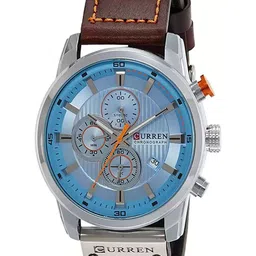 Curren Men Brass Printed Dial & Leather Wrap Around Straps Analogue Watch CR-8291-picture-18