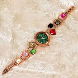 DressBerry Women Patterned Dial & Stainless Steel Straps Analogue Watch DB 905 RG Elevate your style with image 1