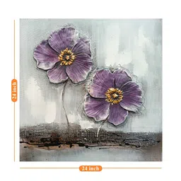 art street Violet Violet Floral Wall Embossed Original For Home Decor Painting image 3