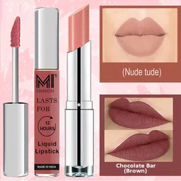 MI FASHION Set of Lip Love Liquid Lipstick 3.5ml - 10 & Creamy Matte Lipstick 3.5g - 25-picture-47