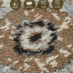 obsessions Cream and Brown Persian 2x7 Feet Machine Made Runner image 5