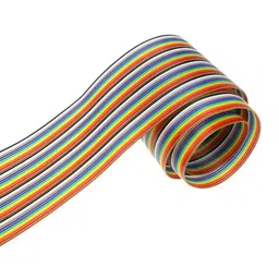 26AWG Pure Copper 40pin Dupont Wire Flexible Rainbow Color Flat Ribbon Cable – 1 Meter image 2