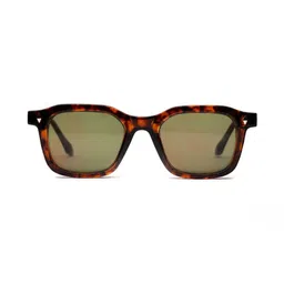 Project Shades Unisex Green Lens & Brown Aviator Sunglasses with image 3