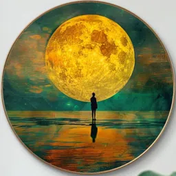 Livin'luxe Yellow MDF Other Wall Paintings-picture-35