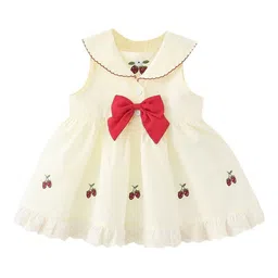 StyleCast x Revolte Girls Embroidered Bow Peter Pan Collar Cotton Fit & Flare Mini Dress-image-75