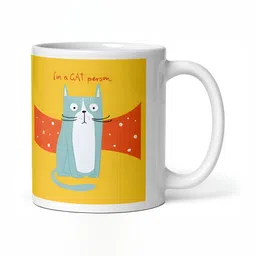 Mr UVD White & Yellow Printed Ceramic Matte Mugs Set of Cups and Mugs image 4