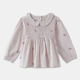 R&B Peter Pan Collar Solid Cotton Top-picture-56