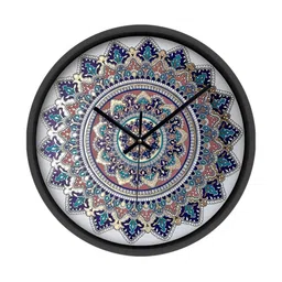 OLIVE TREE Black & White Printed Contemporary Wall Clock image 5