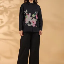 Zolo Label Embroidered Collar Neck Shirt With Trousers-picture-16