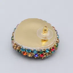 StyleCast Gold Plated Rhinestone Studded Contemporary Studs image 5
