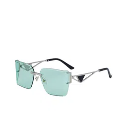 HASHTAG EYEWEAR Unisex UV Protected Lens Rimless Square Sunglasses image 5