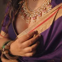 BAFNA MENS WEAR Woven Design Silk Blend Saree image 3