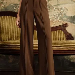 BROADSTAR Women Smart Loose Fit High-Rise Easy Wash Pleated Korean Trousers-picture-29