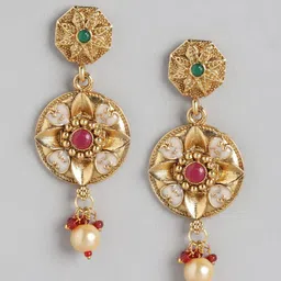 Anouk Gold-Plated Stone Studded & Beaded Jewellery Set image 3