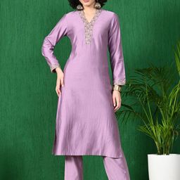 Sangria Embroidered Straight kurta With Trouser-picture-13