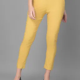 Comfort Lady Women Plus Size Pack Of 2 Regular Fit Mid-Rise Cotton Trousers image 5