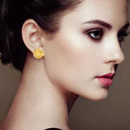 DIVASTRI Set Of 2 Gold-Plated Circular Studs Earrings image 1