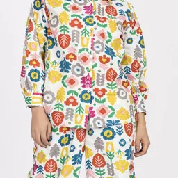 Safeera Relaxing Printed Shirt With Trouser Co-Ords image 5