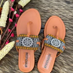 Indopadukam Women Open Toe Flats-picture-34