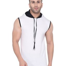 BEYOU FASHION Men Sports Hooded Slim Fit Sleeveless T-shirt-picture-32