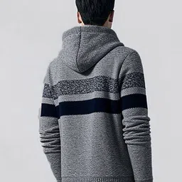 StyleCast x Revolte Men Colourblocked Hooded Pullover image 3