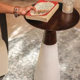 Ireka Homes Round Wooden Hancrafted Nova End Coffee Table image 3