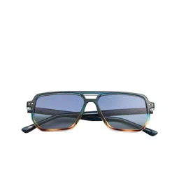 AUGEN Unisex Blue Lens & Blue Oversized Sunglasses with image 3