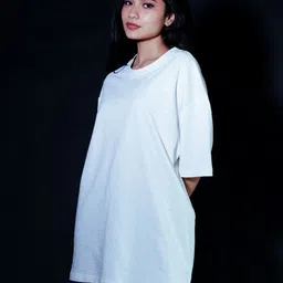 Arya Giri Women High Neck Extended Sleeves Monochrome Pockets T-shirt image 1