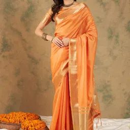 Maroosh Striped Zari Saree-picture-11