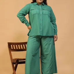 Oxolloxo Plus Size Long Sleeves Pure Cotton Shirt & Trouser-picture-21