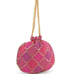 Anouk Embroidered Embellished Potli Clutch image 3